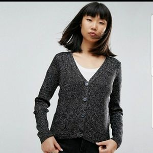ASOS Black/Metallic Cardigan